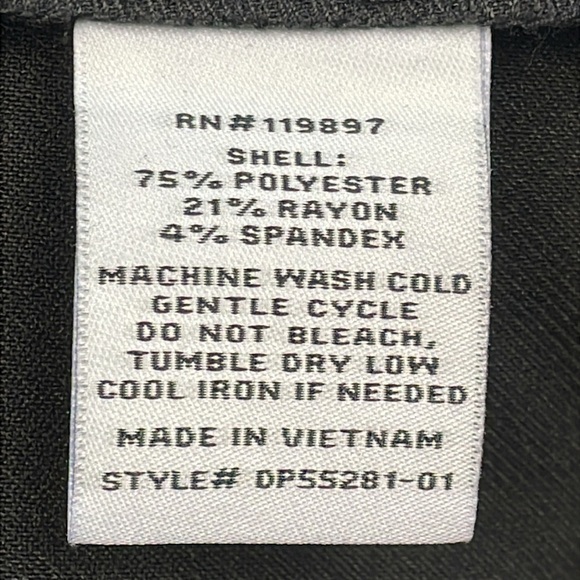 New 19 Cooper Pencil Skirt Double Slit Black Office Business Sz S - Picture 10 of 10